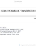 Lecture Intermediate accounting - Chapter 3: The balance sheet and financial disclosures