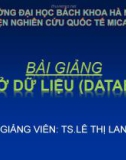 Bài giảng Cơ sở dữ liệu (Database): Chương 1 - TS. Lê Thị Lan