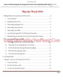 Giáo trình Hướng dẫn sử dụng Word 2010 toàn tập bằng hình ảnh