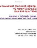 Bài giảng một số chủ đề hiện đại về khai phá dữ liệu - Khai phá quá trình: Chương 1 - PGS. TS Hà Quang Thụy