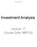 Lecture Investment analysis & portfolio management - Chapter 17