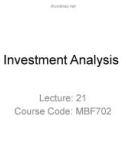 Lecture Investment analysis & portfolio management - Chapter 21