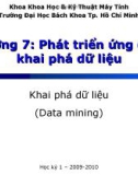 Bài giảng Khai phá dữ liệu (Data mining): Chương 7 - ĐH Bách khoa TP.HCM