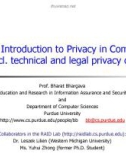 Computer Security: Chapter 2 - Introduction to Privacy in Computing (incl. technical and legal privacy controls)