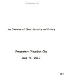 An Overview of Cloud Security and Privacy