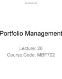 Lecture Investment analysis & portfolio management - Chapter 26