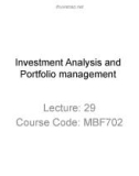 Lecture Investment analysis & portfolio management - Chapter 29