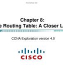 Lecture CCNA Exploration 4.0 (Kỳ 2) - Chapter 8: The routing table - A closer look