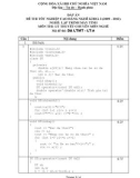 Đáp án đề thi tốt nghiệp cao đẳng nghề khóa 3 (2009-2012) – Nghề: Lập trình máy tính – Môn thi: Lý thuyết chuyên môn nghề - Mã đề thi: DA LTMT-LT48