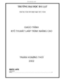 Giáo trình môn Kỹ thuật lập trình nâng cao