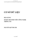 Bài giảng Cơ sở dữ liệu - Nguyễn Quỳnh Chi