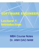 Lecture Software engineering: Lecture 1 - TS. Đào Nam Anh