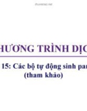 Bài giảng Chương trình dịch: Bài 15 - Trương Xuân Nam