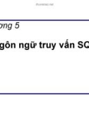 Bài giảng môn học Cơ sở dữ liệu - Chương 5: Ngôn ngữ truy vấn SQL