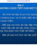 Bài giảng Cơ sở dữ liệu: Bài 2 - ThS. Vũ Văn Định