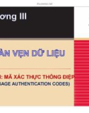 Bài giảng Nhập môn an toàn hệ thống thông tin: Chương 3 - Trần Thị Kim Chi (P2)