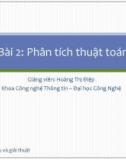 Bài giảng Cấu trúc dữ liệu và giải thuật: Bài 2 - Hoàng Thị Điệp (2014)