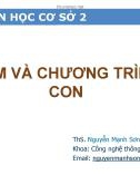 Bài giảng Tin học cơ sở 2: Chương 4 - ThS. Nguyễn Mạnh Sơn