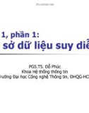 Bài giảng Cơ sở dữ liệu nâng cao: Bài 1.1 - PGS.TS. Đỗ Phúc