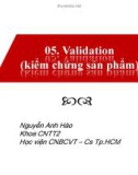 Bài giảng Software quality assurance: Kiểm chứng sản phẩm - Nguyễn Anh Hào