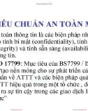 Bài giảng Tiêu chuẩn an toàn mạng