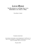 Locus Bonus: THE RELATIONSHIP ON THE ROMAN VILLA TO ITS ENVIRONMENT IN THE VICINITY OF ROME