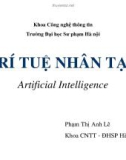 Bài giảng Trí tuệ nhân tạo: Bài 1+2 - Phạm Thị Anh Lê