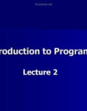 Lecture Introduction to Programming: Lesson 2