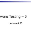 Software Quality Assurance: Lecture 25 - Dr. Ghulam Ahmad Farrukh