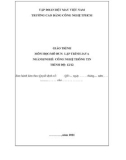 Giáo trình Lập trình Java (Ngành/Nghề: Công nghệ thông tin) - Trường CĐ Kinh tế - Kỹ thuật Vinatex TP. HCM (2021)