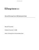 Microsoft Exchange Server 2003 Deployment Guide- P1