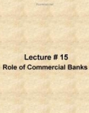 Management of financial institution: Lecture 15