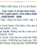 Chương 2: Lý luận dạy học