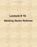 Management of financial institution: Lecture 19