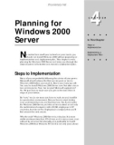 Planning for Windows 2000 Server