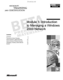 Module 1: Introduction to Managing a Windows 2000 Network