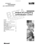 Module 10: Delegating Administrative Control