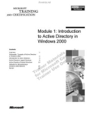 Module 1: Introduction to Active Directory in Windows 2000