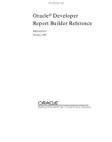 Oracle Developer Report Builder Reference