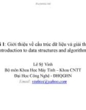 Bài giảng Giới thiệu về cấu trúc dữ liệu và giải thuật - Bài 1 - Lê Sỹ Vinh