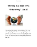 Thương mại điện tử và 'bức tường' tâm lý