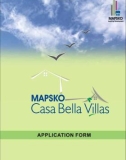 MAPSKO CASA BELLA VILLAS APPLICATION FORM