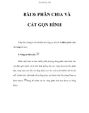 BÀI 8: PHÂN CHIA VÀ CẮT GỌN HÌNH