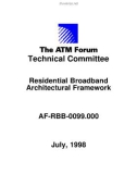 Residential Broadband Architectural Framework