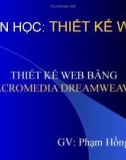 Thiết kế web bằng Macromedia Dreamweaver