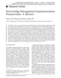 Knowledge Management Implementation Frameworks: A Review