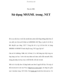 Thao tác XML - Sử dụng MSXML trong .NET