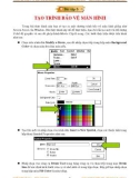 Quá trình hướng dẫn tạo trình bảo vệ màn hìTạo mới thêm một Layer nữa có tên là Layer Ngoi sao nho, sau đó dùng công cụ Brush Tool để tạo một loạt các ngôi sao nhỏ màu trắng trong nền màu đen. Cách thực hiện này giống như bạn đã thực hiện trên Symbol Ngoi sao lúc đầu. Khi đó bạn sẽ có các ngôi sao nhỏ như hình sau: nh trong thiết kế p1