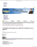 Cài đặt Microsoft Exchange Server 2007 SP1 trên Windows Server 2003