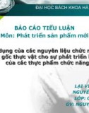 Báo cáo tiểu luận môn: Phát triển sản phẩm mới